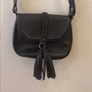 Black leather purse
